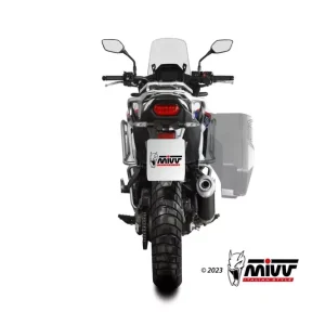 MIVV Oval Endschalldämpfer Edelstahl Schwarz passend für Honda XL750 Transalp 23- Top-Preis