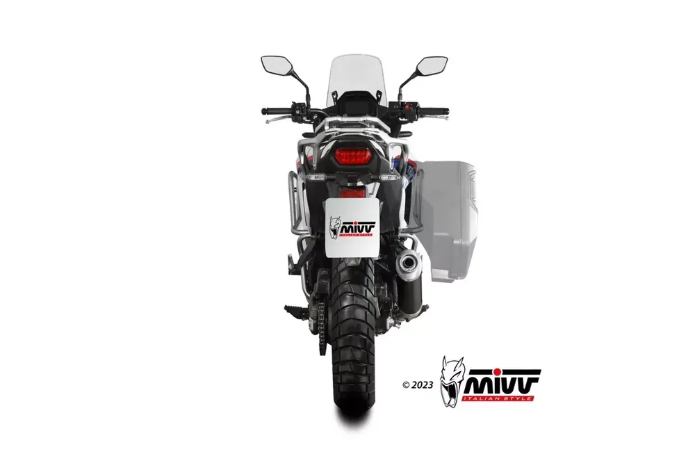 MIVV Oval Endschalldämpfer Edelstahl Schwarz passend für Honda XL750 Transalp 23- Top-Preis