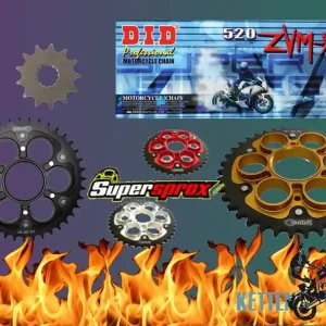 Angebot 3D Kettensatz Racing passend für Ducati 1100 Streetfighter V4 V4S (Bj.20-) 3D ThreeD 520 Kette Umbau