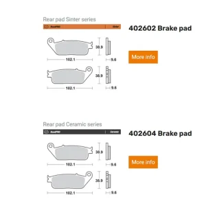 Moto-Master Bremsbelag organisch / Sinter hinten - 402602 402604 Jetzt Bestellen