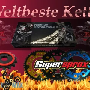 Echt Afam Kettensatz passend für Suzuki 1300 Hayabusa RRQ (Bj.21-) AFAM 3D ThreeD 530Z Kette Silentritzel