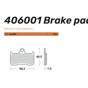 Expressversand Moto-Master Bremsbelag vorn Sinter Road passend für Honda 406001