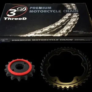 Top-Preis 3D ThreeD Kettensatz passend für KTM Super Duke 1290 R ABS (Bj.14-) 3D 525Z - weltstärkste Kette