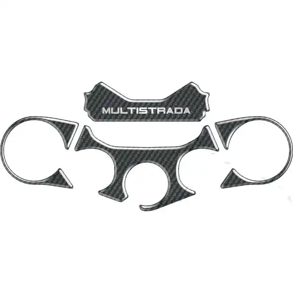 Gabelbrückenaufkleber Carbon passend für Ducati Multistrada, Baujahre: 2011-2014 Neu Im Sortiment