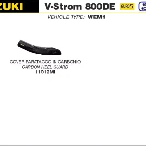 Arrow Hitzeschutz Carbon passend für Suzuki V-STROM 800DE ab 2023 Bestseller