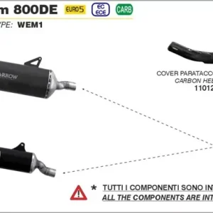 Sonderangebot ARROW INDY-RACE Endschalldämpfer Aluminium passend für Suzuki V-Strom 800DE/800SE 23-24