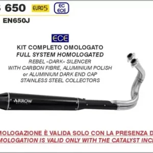 ARROW REBEL Edelstahl Schwarz passend für KAWASAKI VULCAN S 650 21-24 Saisonangebot