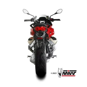 Preisreduziert MIVV DELTA RACE Edelstahl Schwarz passend für MOTO GUZZI V100 MANDELLO 22-23