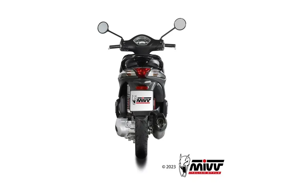 MIVV MOVER Endschalldämpfer Edelstahl Schwarz passend für PIAGGIO LIBERTY 125 19-23 Mega-Angebot