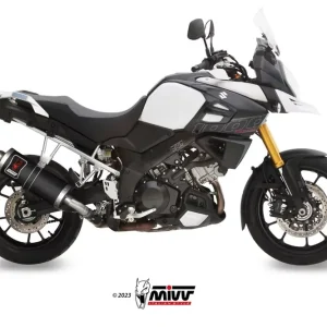 MIVV DAKAR Endschalldämpfer Edelstahl Schwarz passend für Suzuki DL V-Strom 1000/1050 Gratis Versand
