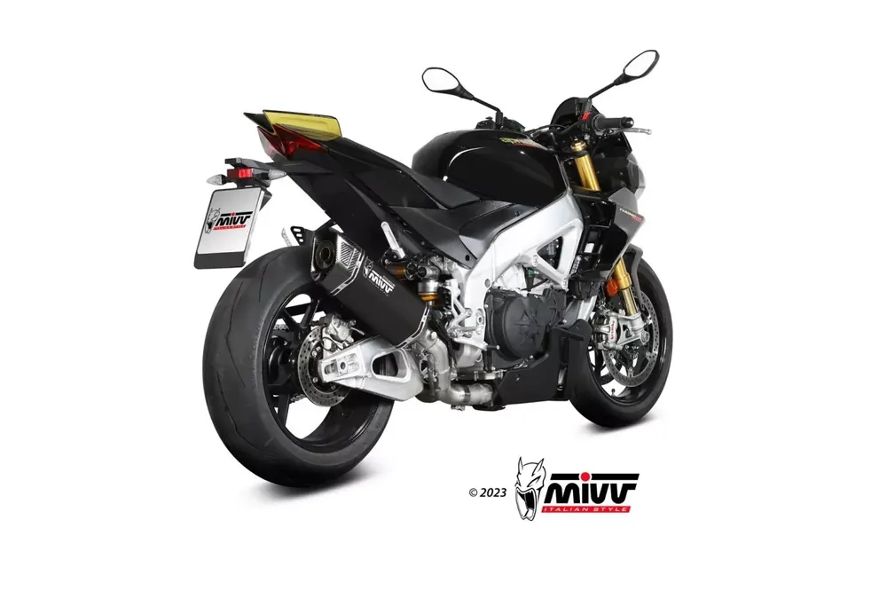 MIVV SR-1 Titan Schwarz Auspuff passend für Aprilia TUONO V4 1100 / RSV 4 21-24 Aktuell