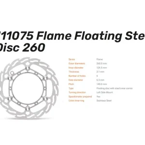 Moto-Master Bremsscheibe Flame Floating vorn passend für Beta RR 260 Oversize - 111075 Zertifiziert