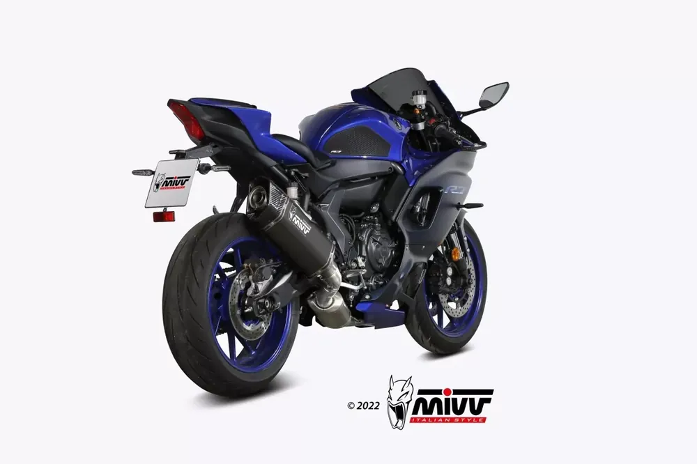 MIVV SR-1 Titan Schwarz Auspuff passend für YAMAHA R7 22-24 Must-Have