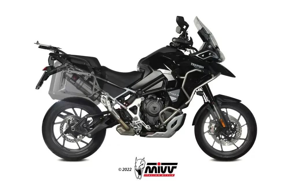 Neu Im Sortiment MIVV Endschalldämpfer passend für Triumph Tiger 1200 GT / Rally (Euro 5, Edelstahl, DAKAR)