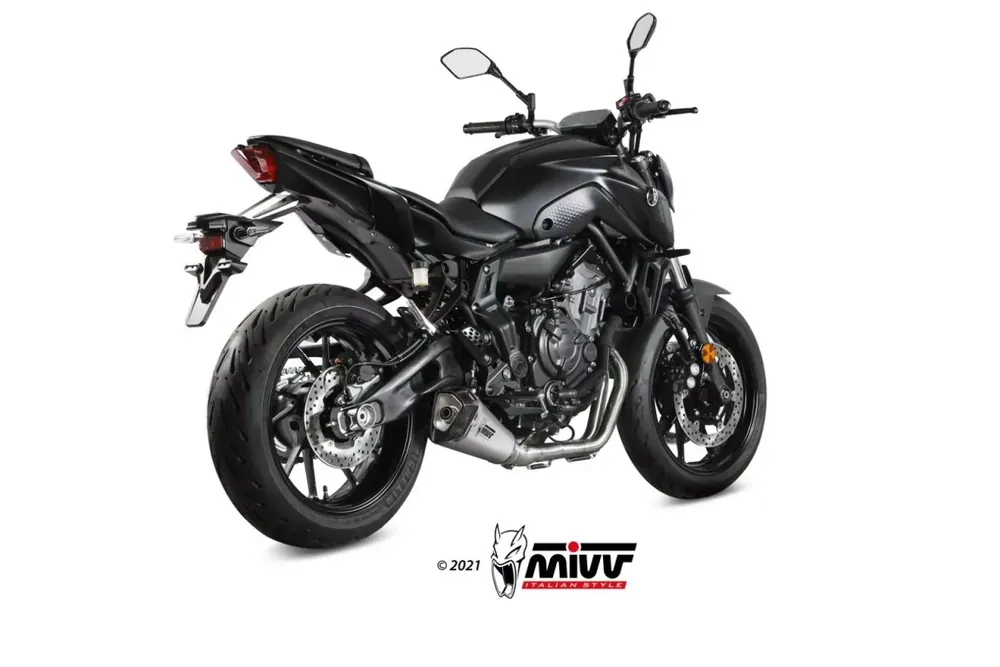 MIVV DELTA RACE Edelstahl Komplettanlage passend für YAMAHA MT-07/FZ-07 21-22 Echt