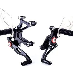 Zertifiziert Gilles Fussrastenanlage FXR-K06-B passend für Kawasaki Ninja 400 mit Teilegutachten