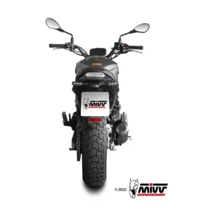 Zertifiziert MIVV X-M1 Endschalldämpfer Edelstahl Schwarz passend für Benelli Leoncino 800 22-23