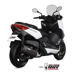 Neue Ware MIVV MOVER Auspuff Edelstahl Schwarz passend für Yamaha X-MAX 400 13-16