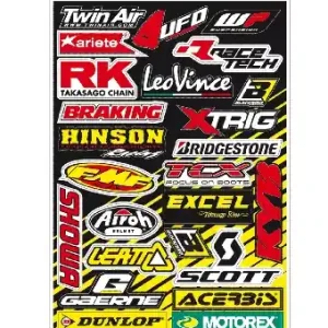 Aufkleber Sponsoren BlackBird Racing - Bogen 50x35 cm - 5076A Knallerangebot