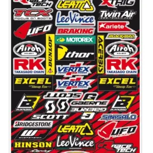 Schnäppchen Aufkleber Sponsoren BlackBird Racing - Bogen 50x35 cm