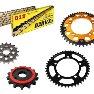 Begrenztes Angebot DID Kettensatz passend für BMW F750GS / F850GS / Adventure (Bj.17-) DID525VX3 Kette