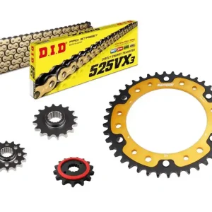 Letzte Chance DID Kettensatz Stealth passend für BMW F 800 GS Adventure (13-) DID525VX3 Kette