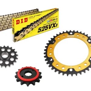 Zertifiziert DID Kettensatz Stealth passend für BMW F 800 R (09-14) DID525VX3 Kette