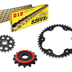 DID Kettensatz Stahl passend für BMW F 800 R (15-) DID525VX3 Kette Top-Seller