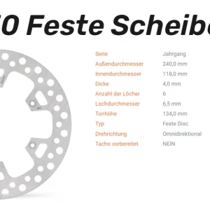 Ausverkauf Moto-Master Bremsscheibe Vintage-Serie hinten passend für Suzuki - 110830