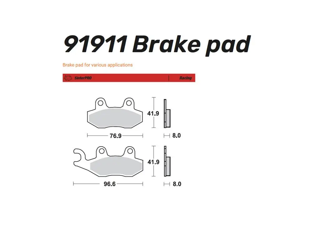 Moto-Master Nitro Bremsbelag Sinter Racing vorn links - 91911 Must-Have