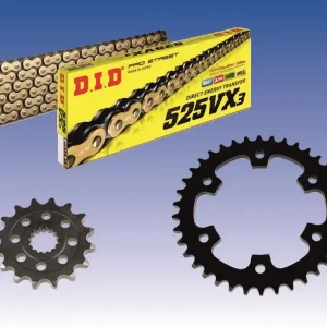 Mega-Angebot DID Kettensatz passend für Royal Enfield 650 Continental / Interceptor (Bj.2018-) DID525VX3 Kette