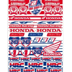 Preiswert Aufkleber Sponsor BlackBird Racing Replica Gariboldi 2017 passend für Honda - Bogen 50x35 cm - 5076G