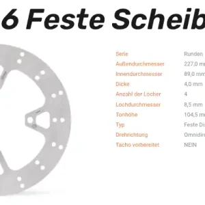 Billig Moto-Master Bremsscheibe Round Disc-Serie vorne passend für Polaris - 110446