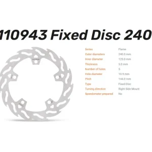 Neu Im Sortiment Moto-Master Bremsscheibe Flame hinten passend für KTM Duke 390 (Bj.24-) - 110943