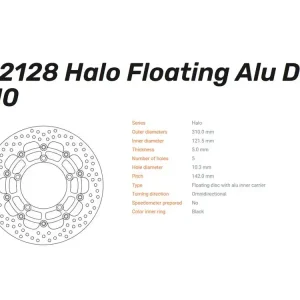 Expressversand Moto-Master Bremsscheibe vorn Halo Floating passend für Suzuki 112128