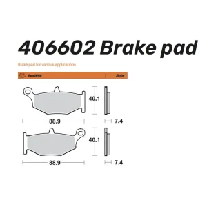 Top-Angebot Moto-Master Bremsbelag Sinter Pro Road hinten - 406602