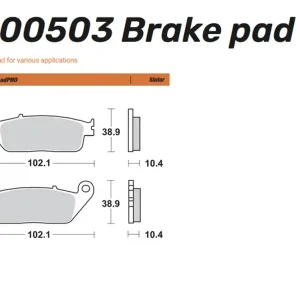 Markenprodukt Moto-Master Bremsbelag Sinter Road Pro vorn - 400503