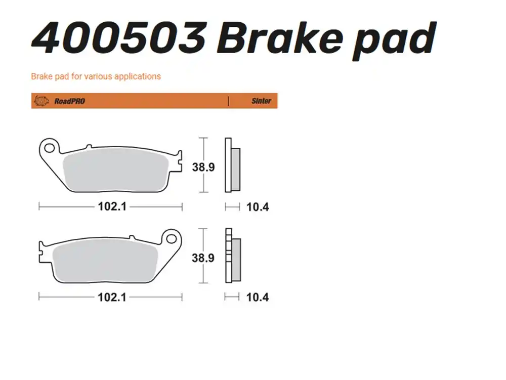 Markenprodukt Moto-Master Bremsbelag Sinter Road Pro vorn - 400503