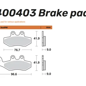 Moto-Master Bremsbelag vorn Sinter Road - 400403 Online Kaufen