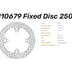 Kostenfreie Lieferung Moto-Master Bremsscheibe Halo 250 hinten passend für Kawasaki