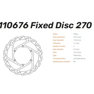 Knallerangebot Moto-Master Bremsscheibe Flame 270 vorn Fantic / passend für Yamaha WR YZ