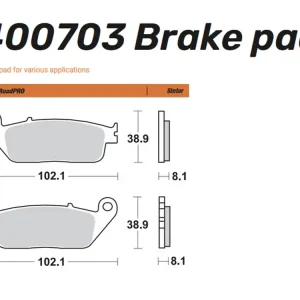Rabatt Moto-Master Bremsbelag vorn Sinter Road - 400703