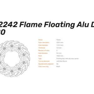 Top-Seller Moto-Master Bremsscheibe Flame floating vorn passend für Yamaha YZF-R6 R1 MT-10 - 112242 112243