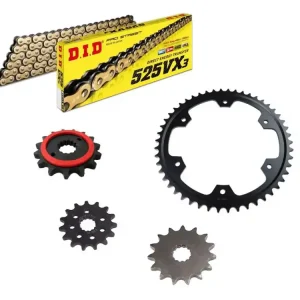 DID Kettensatz passend für Triumph Tiger 900 GT Rally Pro / ABS (Bj.21-23) DID525VX3 Kette Schneller Versand