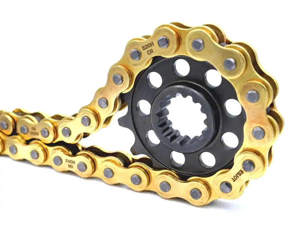 Bestpreis Kette Motocross Esjot - Extra verstärkt Esjot 520 HCR 118 Rollen gold