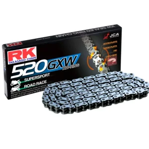 Motorradkette RK 520 GXW-Ringkette, offen mit Hohlnietschloss; Preis pro Kettenglied Top-Preis