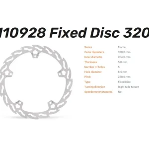 Schneller Versand Moto-Master Bremsscheibe vorn Flame passend für KTM Duke 125 / 250 390 (Bj.24-) - 110928