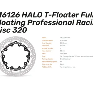 Bremsscheibe Halo Full T-Floating 6.0 Racing Ø 320 vorn passend für KTM - 116126 Jetzt Kaufen