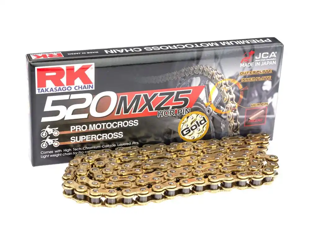 Motorradkette RK 520 MXZ5 Kette ohne Dichtringe Preis pro Kettenglied Ausverkauf