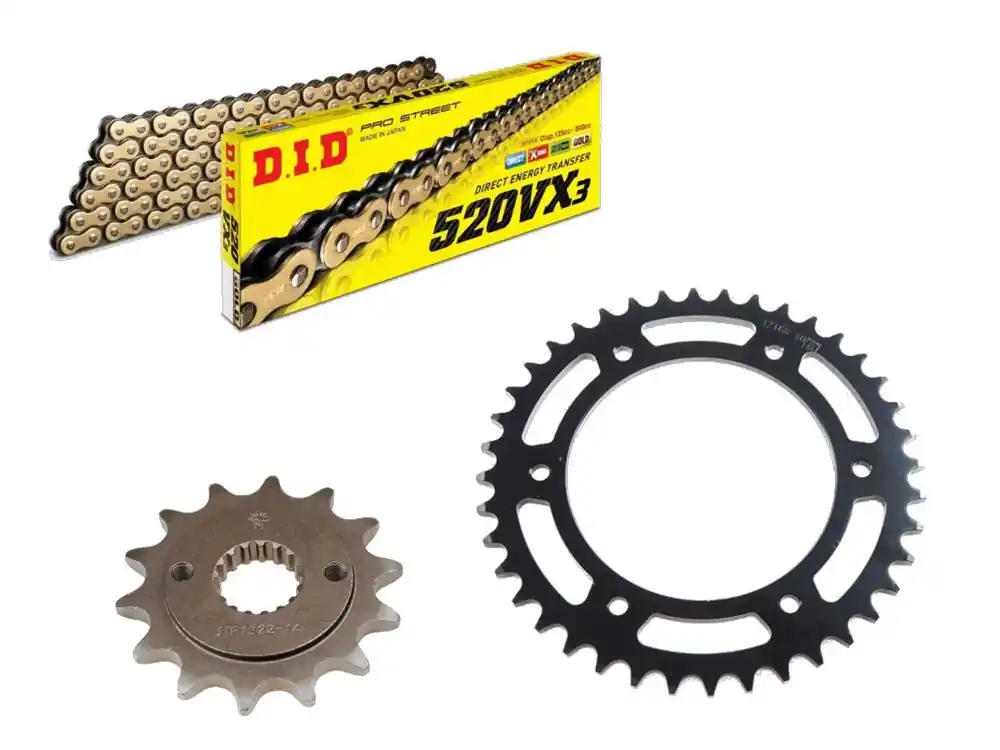 DID Kettensatz passend für Mash X-Ride 650 (Bj.20-) DID 520VX3 X-Ring Kette Finale Aktion